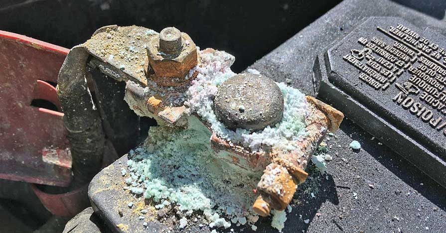 Corroded battery