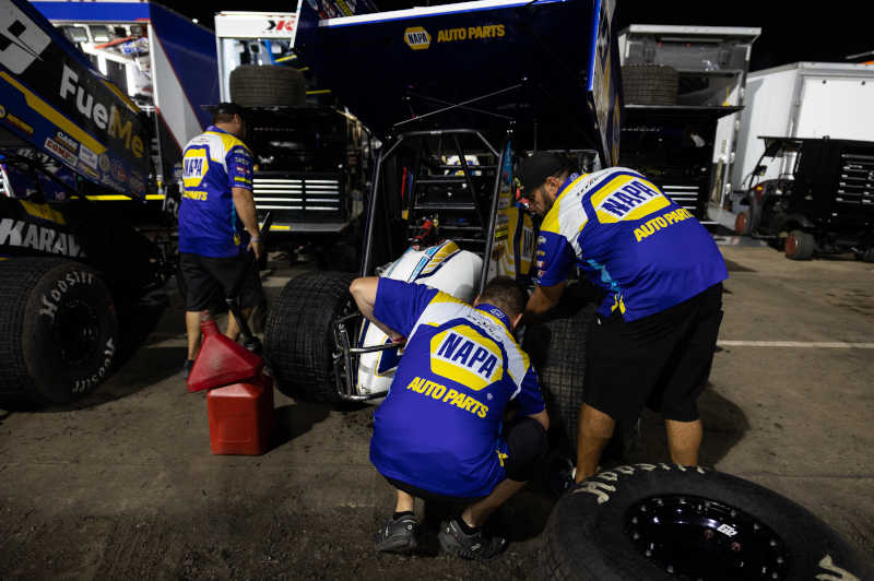 Brad Sweet 49 Knoxville NAPA AUTO PARTS 2022 car work