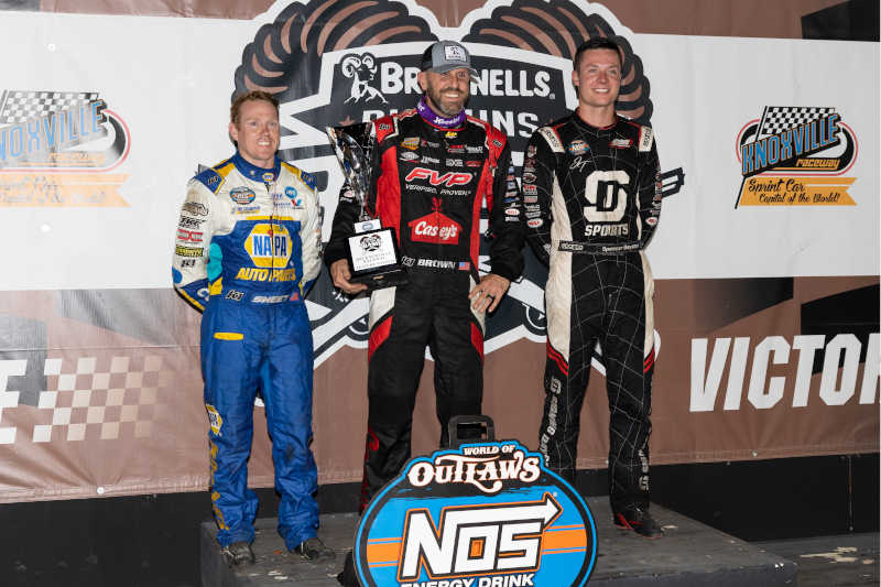 Brad Sweet 49 Knoxville NAPA AUTO PARTS 2022 podium