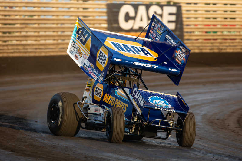 Brad Sweet 49 Knoxville NAPA AUTO PARTS 2022 sideways